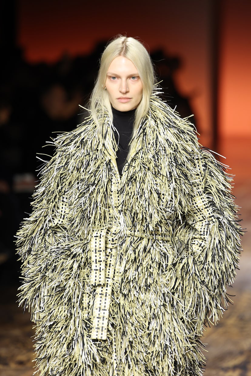 A model walks the runway at the Bottega Veneta fashion show during the Milan Fashion Week Womenswear...