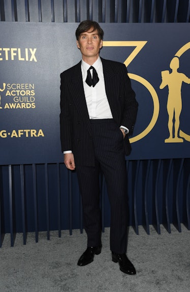 İrlandalı aktör Cillian Murphy, Shrine Audi'de düzenlenen 30. Yıllık Sinema Oyuncuları Birliği Ödülleri'ne katıldı.