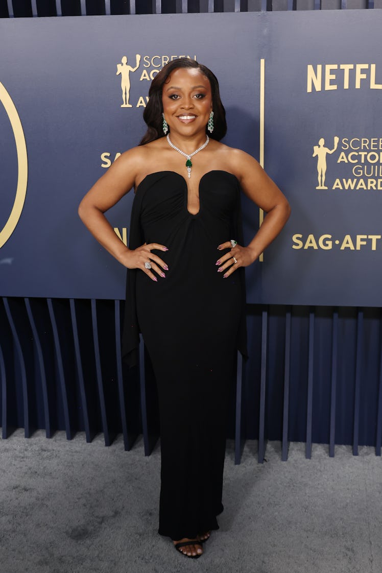 Quinta Brunson attends the 30th Annual Screen Actors Guild Awards at Shrine Auditorium and Expo Hall...