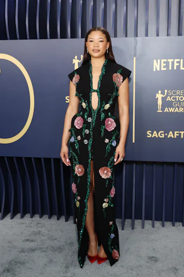 Storm Reid attends the 30th Annual Screen Actors Guild Awards at Shrine Auditorium and Expo Hall on ...