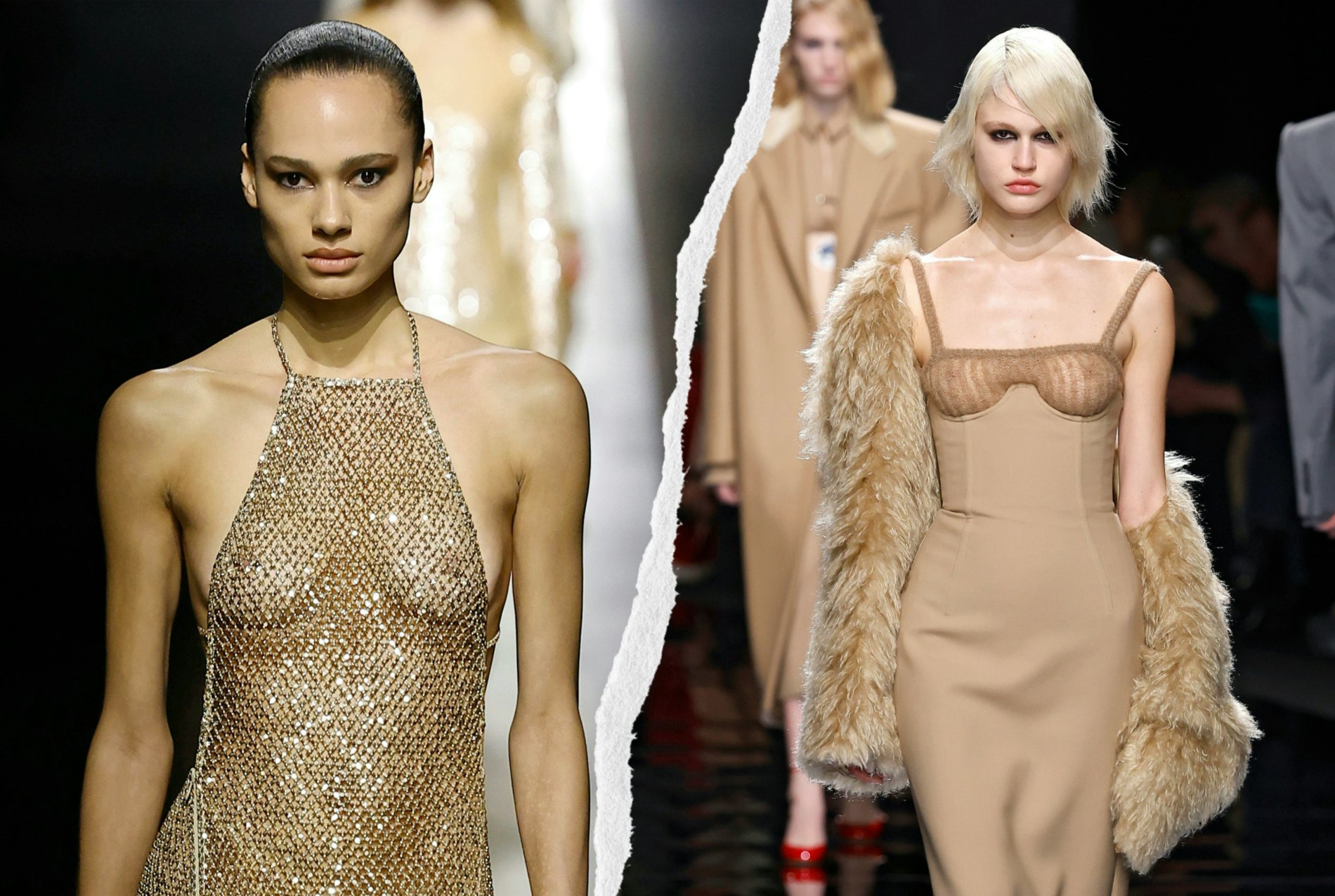 Milan Fashion Week 2024's Chicest Free The Nipple Runway Looks