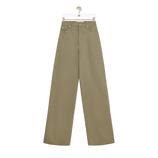 High Waisted Trousers in Cotton