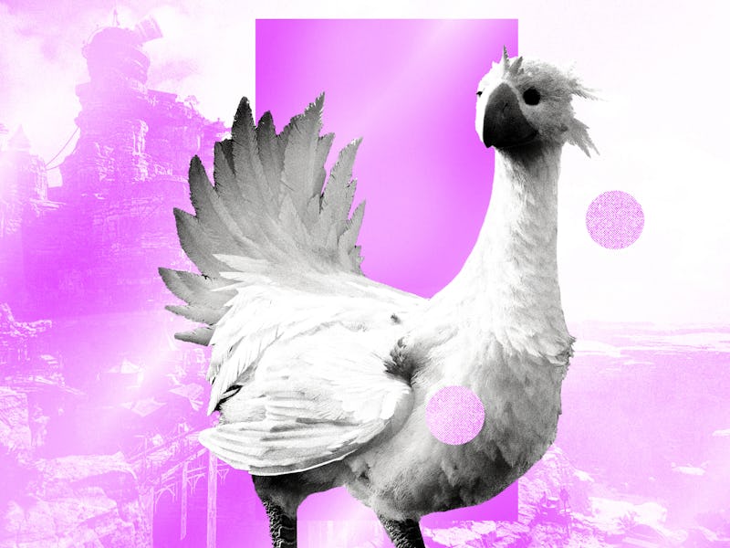 artwork featuring chocobo from Final Fantasy 7 Rebirth