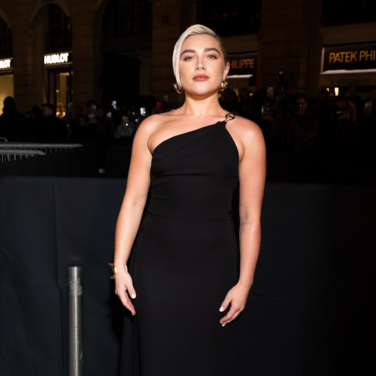 Florence Pugh attends the Valentino Haute Couture Spring/Summer 2024 show as part of Paris Fashion W...