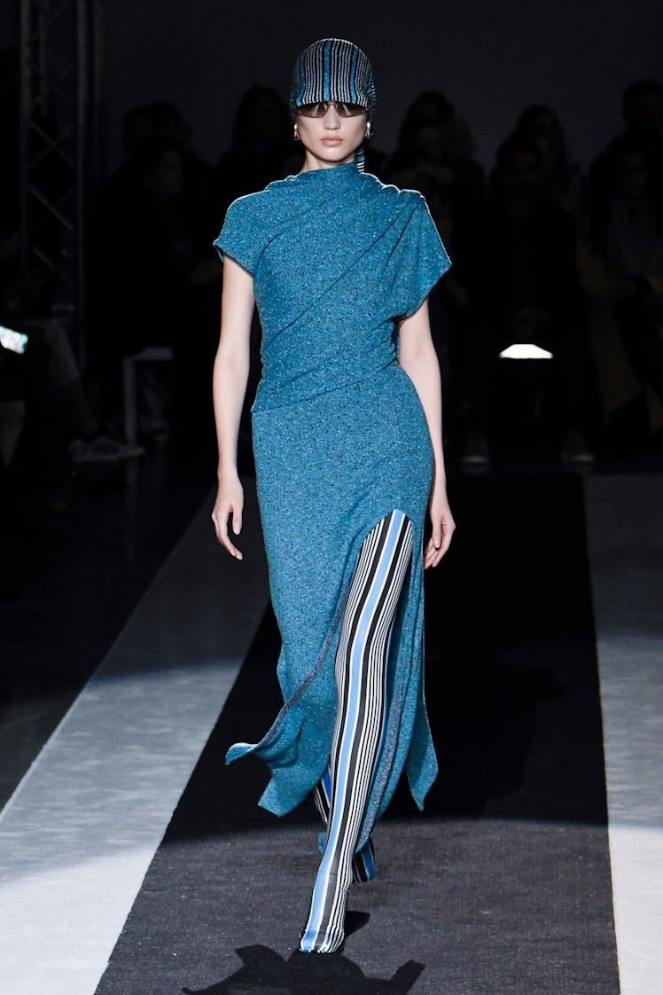 A model walks the runway during the Missoni Ready to Wear Fall/Winter 2024-2025 fashion show as part...