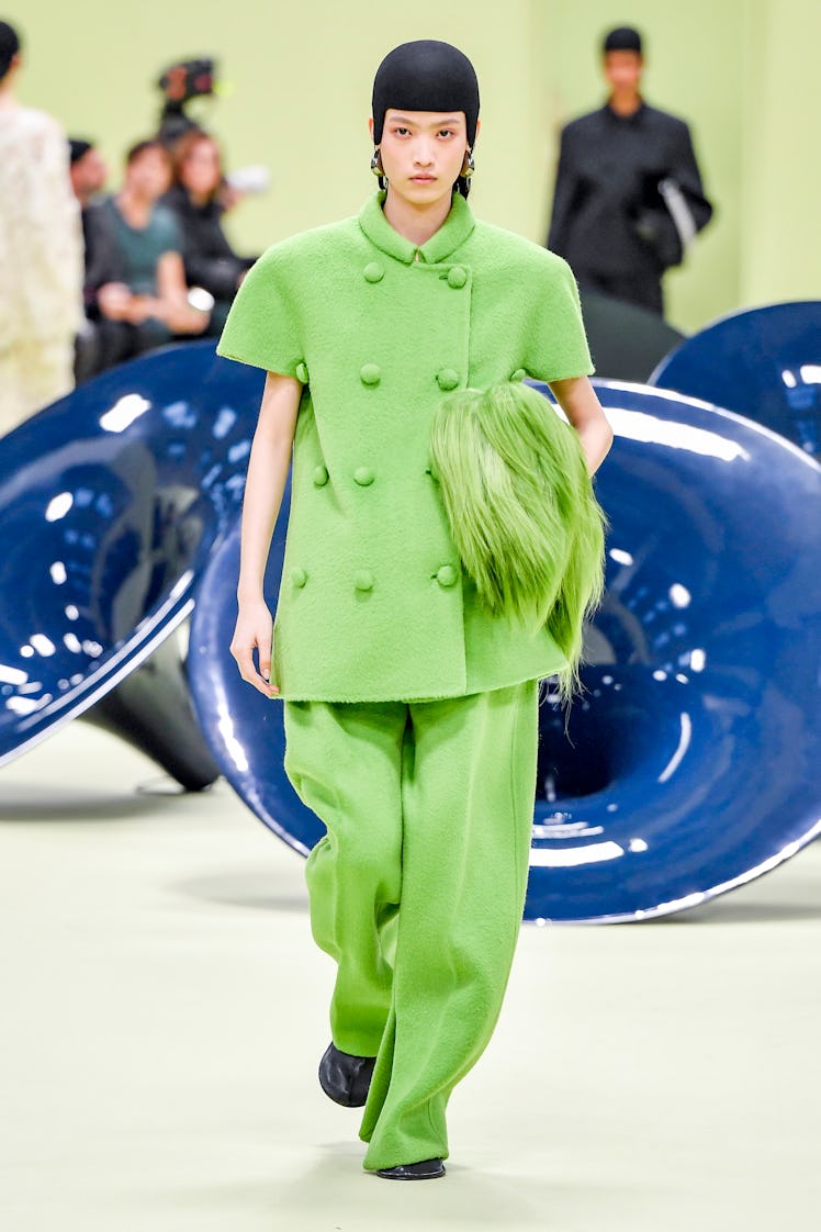 A model walks the runway during the Jil Sander Ready to Wear Fall/Winter 2024-2025 fashion show as p...