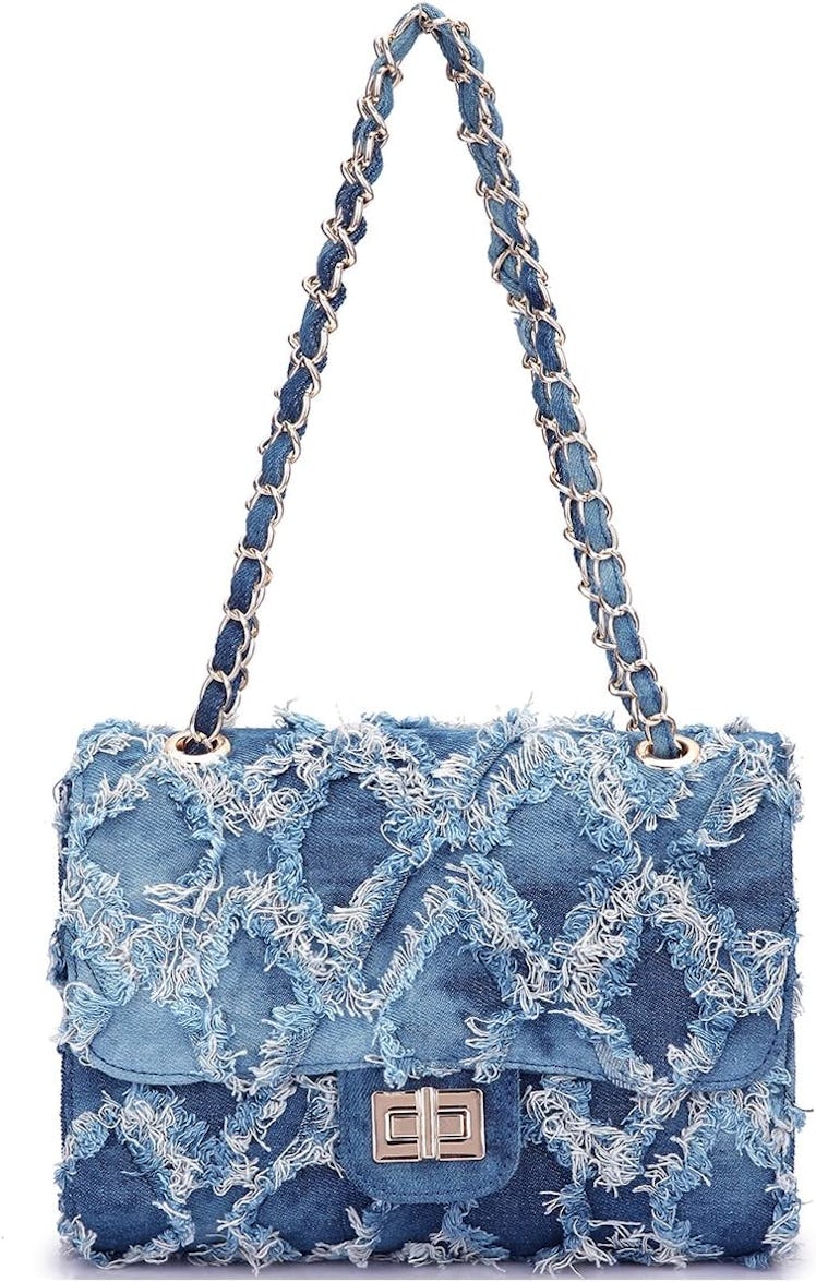 MKP Quilted Denim Crossbody Bag