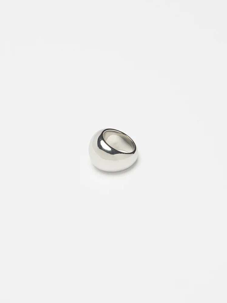 Large Silver Orb Ring