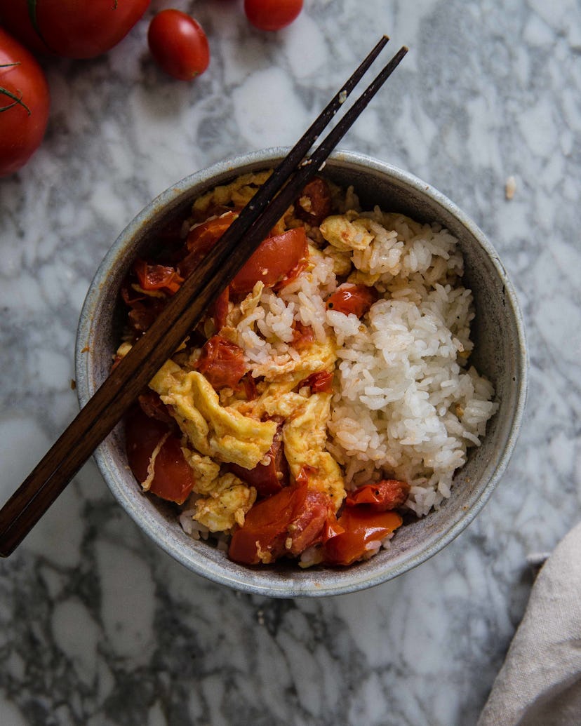 Chinese scrambled eggs and tomatoes