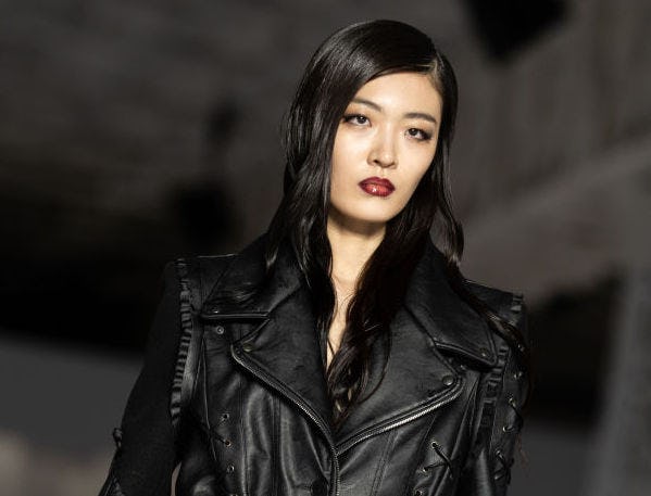 A vampy red lip at Aniye Records.