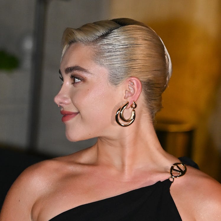 Florence Pugh attends the Valentino Haute Couture Spring/Summer 2024 show as part of Paris Fashion W...