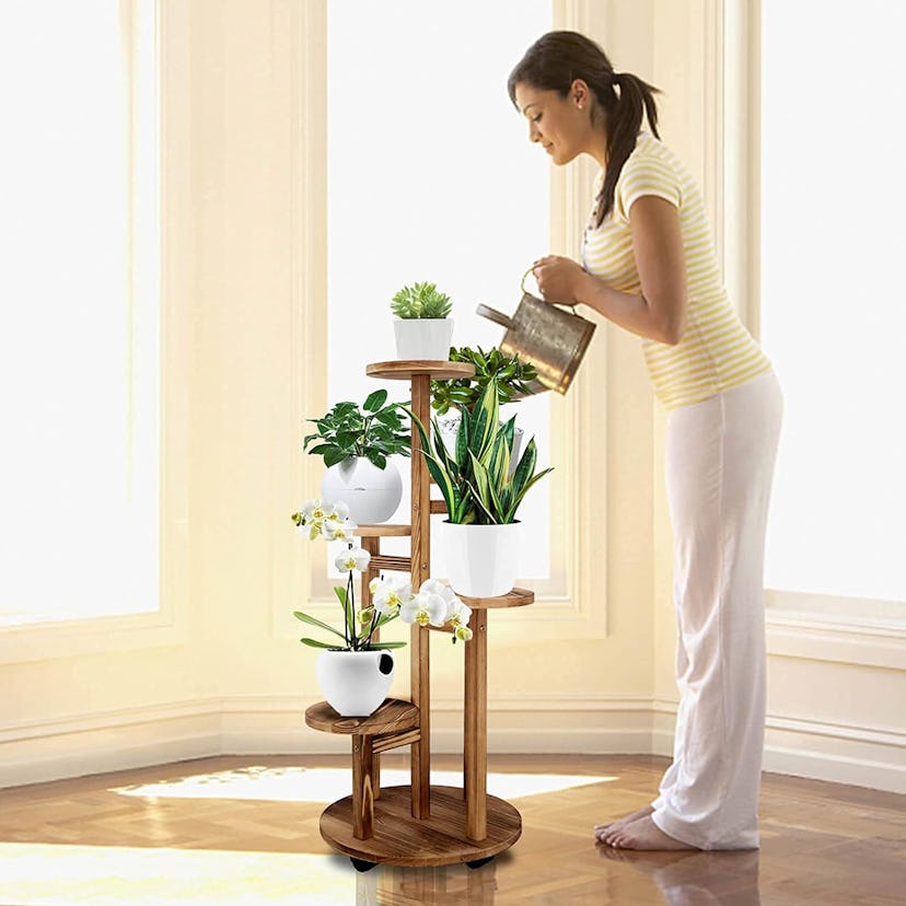 GEEBOBO 5-Tiered Tall Plant Stand 