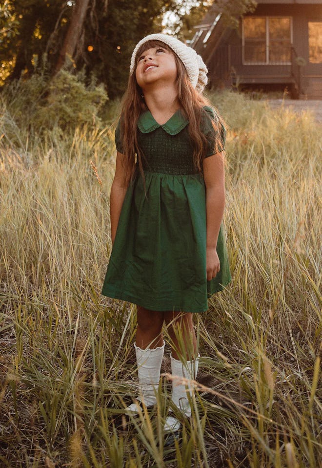 Mini Addie Dress in Green, a girls st patricks day dress