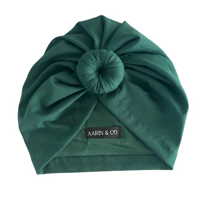 Satin-Lined Turban for babies, a cute baby st patricks day outfit accessory