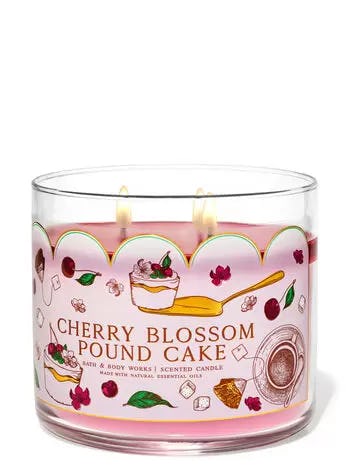 Cherry Blossom Pound Cake 3-Wick Candle