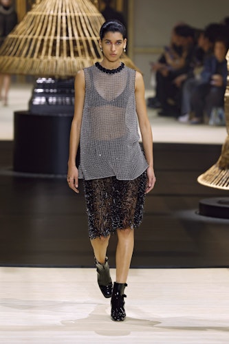 A model walks the runway during the Christian Dior Womenswear Fall/Winter 2024-2025 show as part of ...