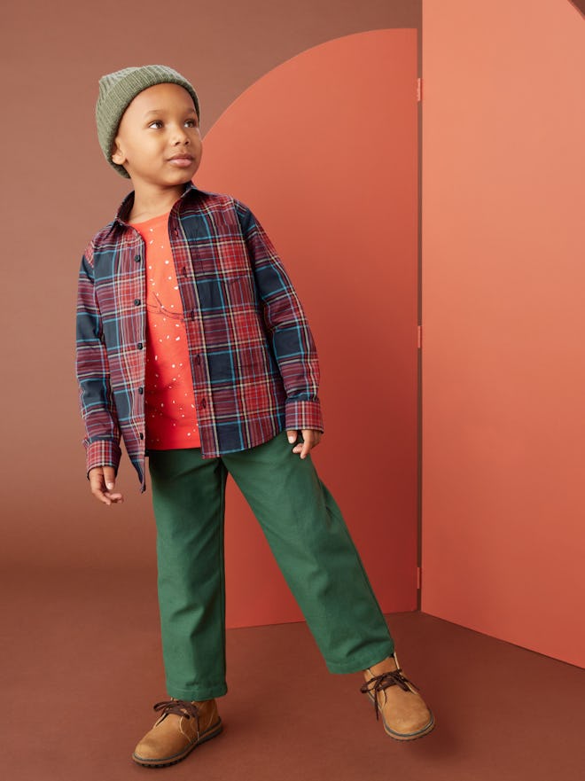 Green Relaxed Twill Pants, a cute toddler st patricks day outfit staple