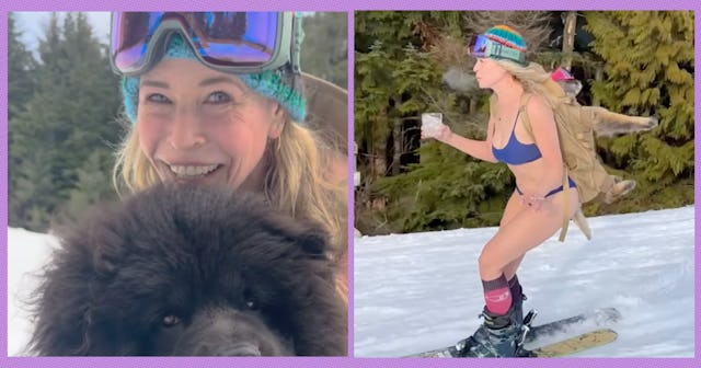 Comedian Chelsea handler rings in every birthday by skiing in a bikini, and it is awesome. 