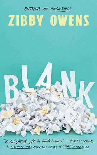 Cover of &lsquo;Blank&rsquo; by Zibby Owens.