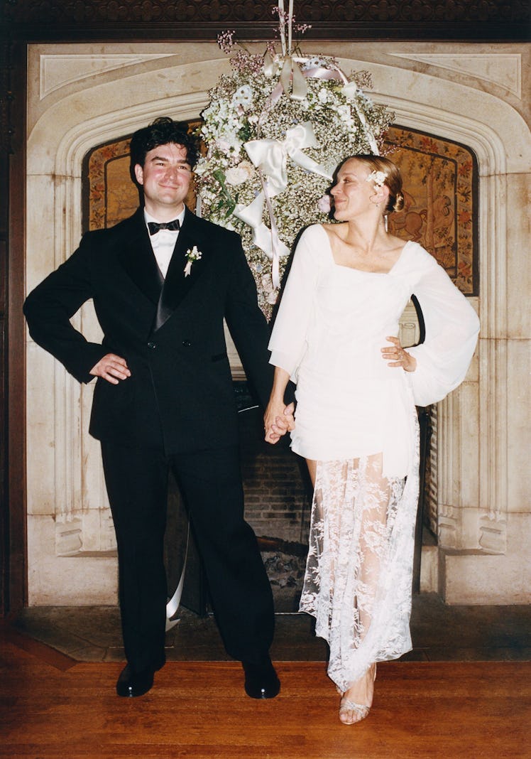 Chloë Sevigny with her husband Siniša Mačković on her wedding day