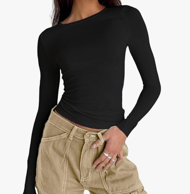 Abardsion Casual Basic Going Out Crop Top