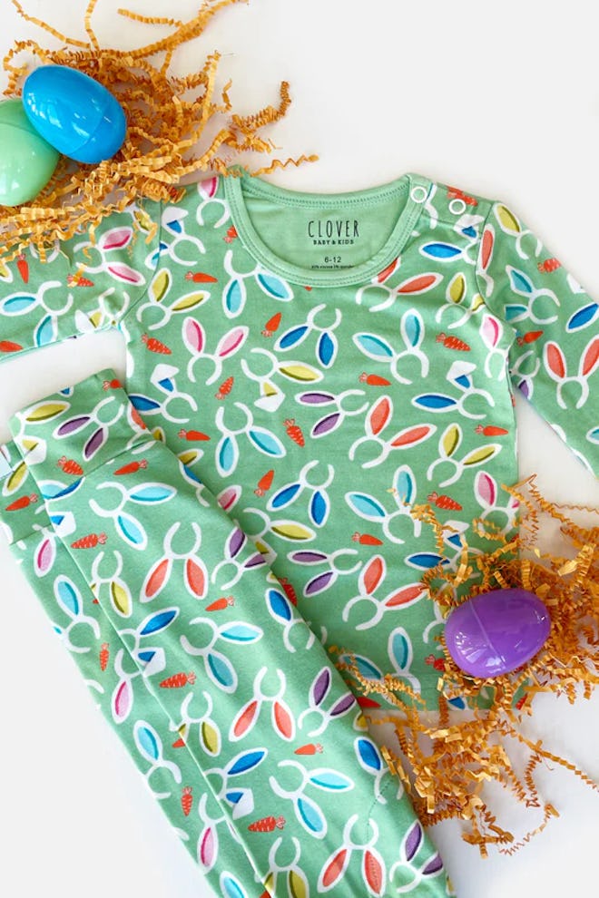 Long Sleeve Pajama Set - Easter Bunny Ears, the cutest easter pajamas for babies