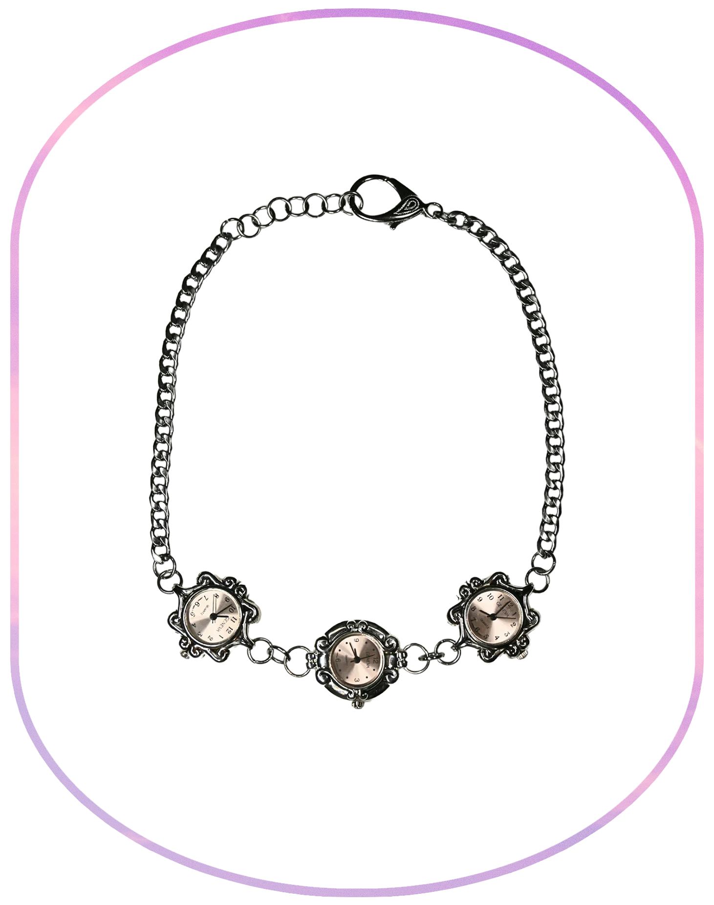 Pink Watch Chain Choker