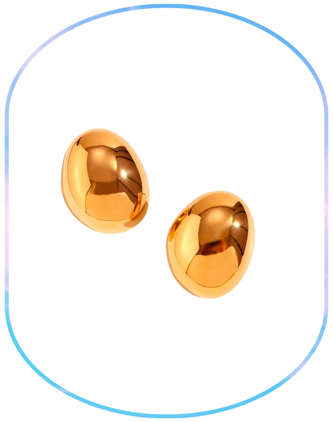 Olivia Le Smooth Abstract Oval Earring