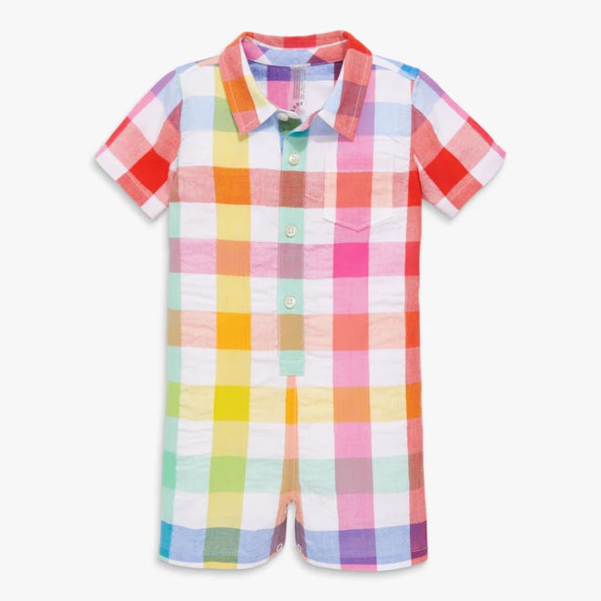 Gingham romper for easter 2024 outfits for baby boys