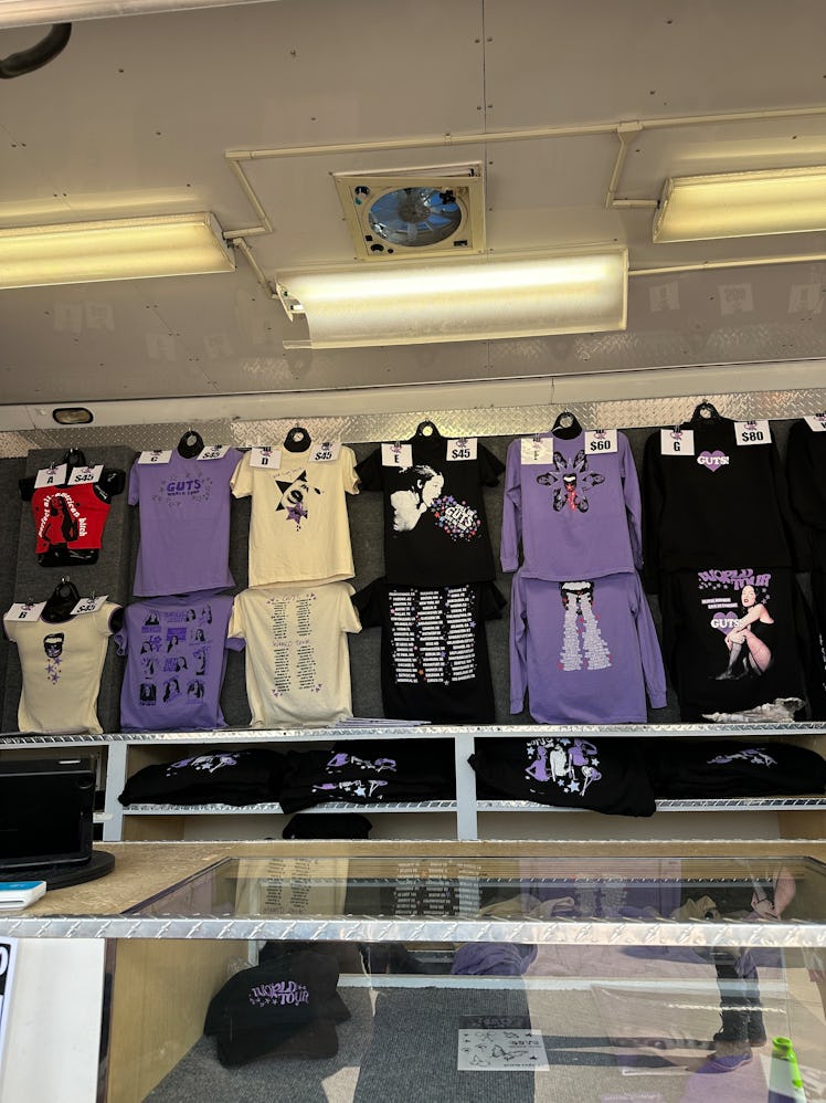 The 'GUTS' World Tour merch is similarly priced to Taylor Swift's Eras Tour.