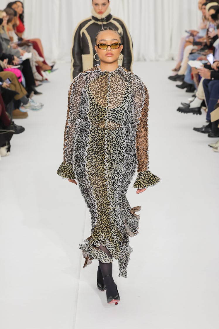 A model walks the runway during the Ester Manas Womenswear Fall/Winter 2024-2025 show as part of Par...