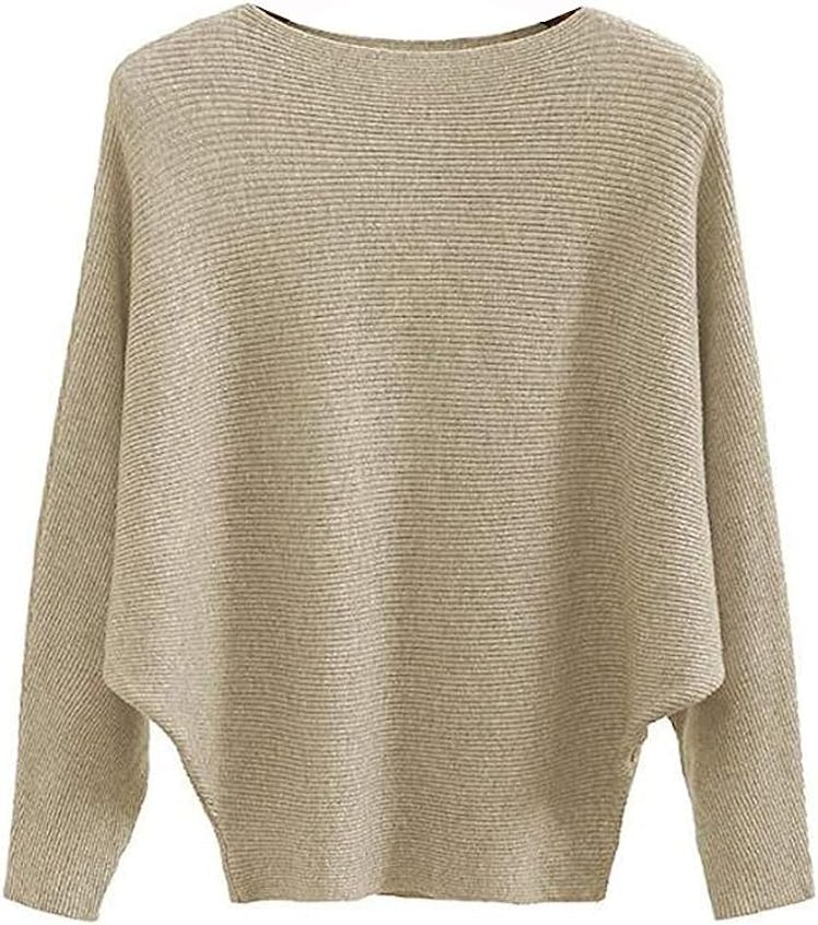 Ckikiou Oversized Boatneck Sweater