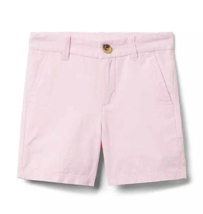 Pink Post-It Linen Cotton Shorts for easter 2024 outfits for boys