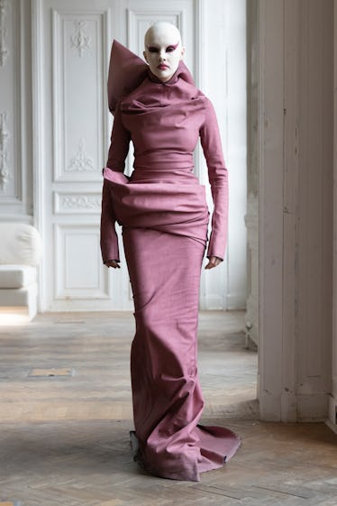 a look from rick owens fall 2024 collection shown at paris fashion week