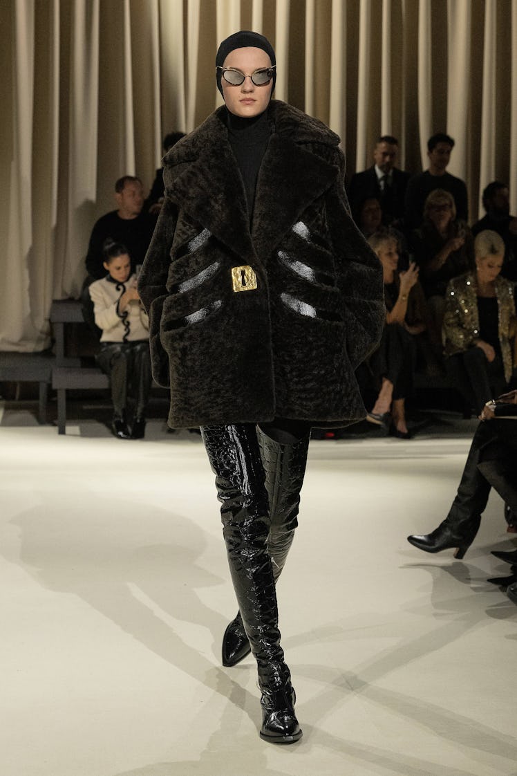 a look from schiaparelli's fall 2024 collection shown at paris fashion week