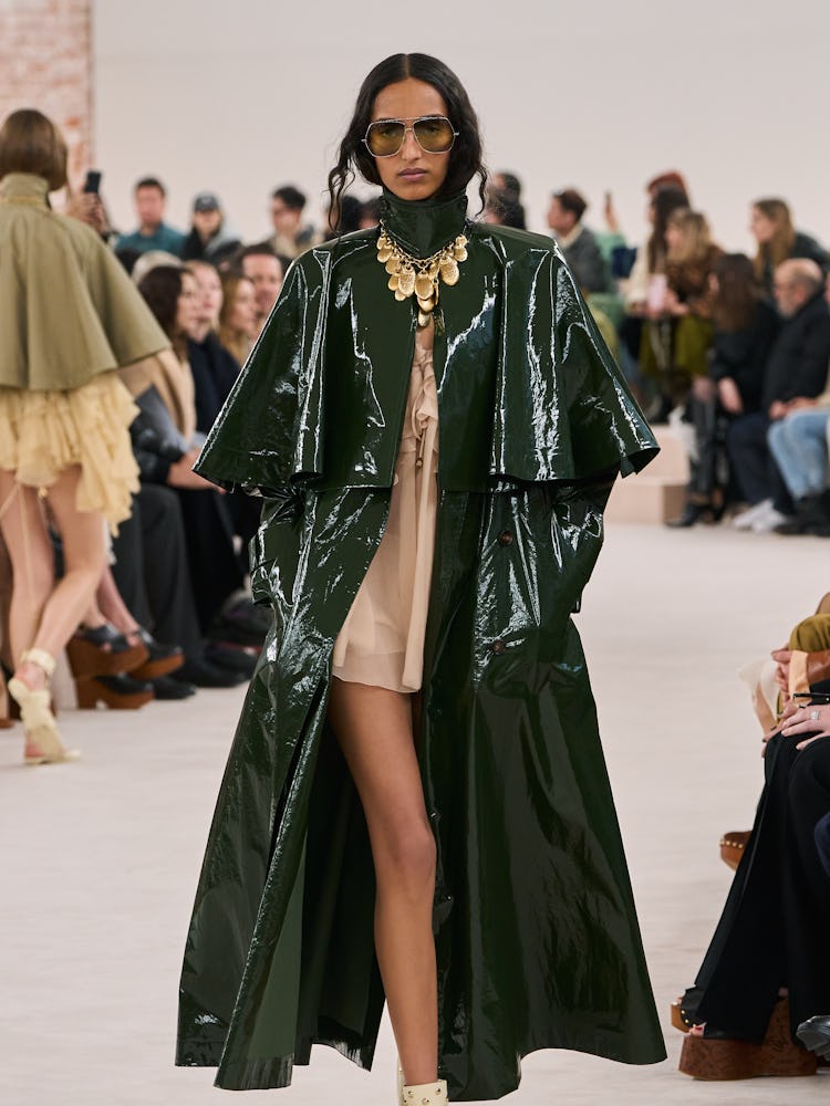 a look from Chloé's fall 2024 collection shown at Paris Fashion Week