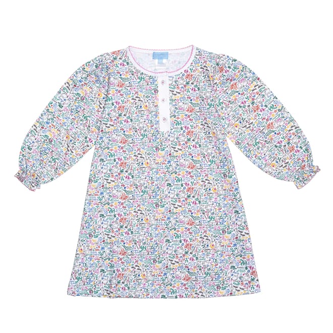 Bunny Garden Tess Lounge Girls Dress, the cutest easter 2024 pajamas for kids