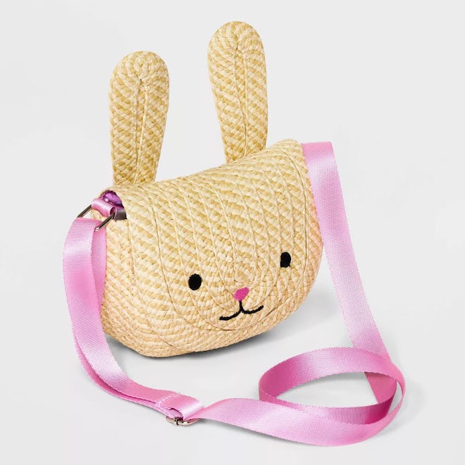 Cat & Jack Straw Bunny Crossbody Bag, a cute accessory for easter 2024 outfits for kids.