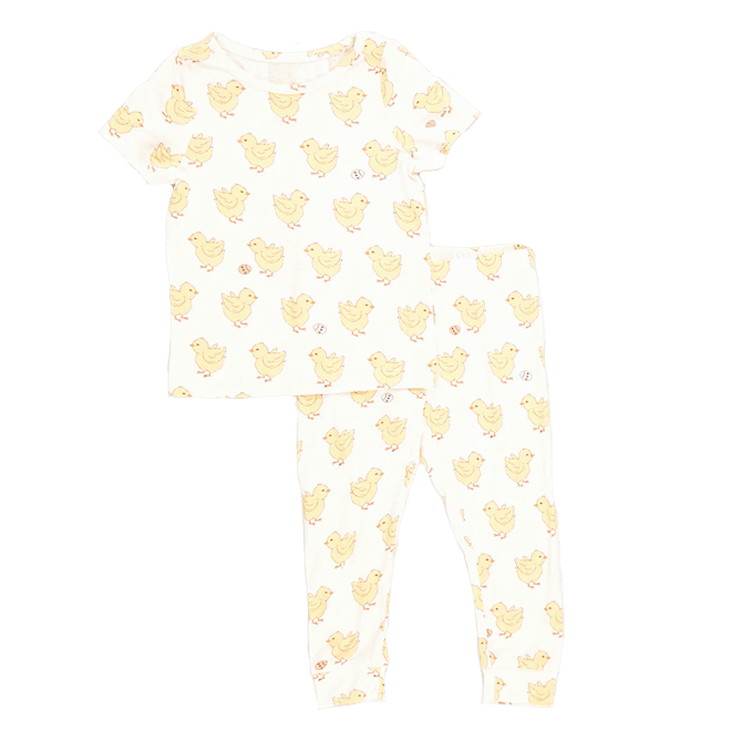 Kids Bamboo PJ Set - Chirping Chicks, some of the cutest easter 2024 pajamas for toddlers