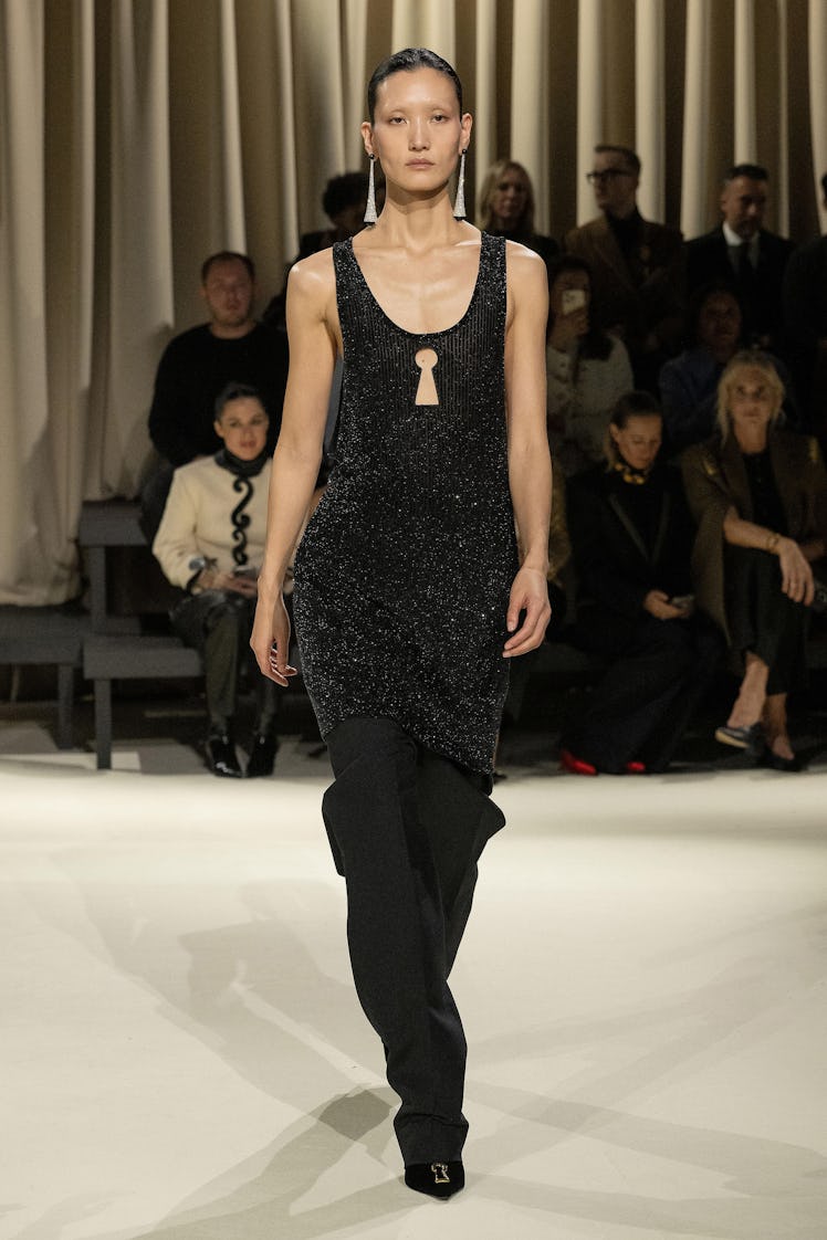 a look from schiaparelli's fall 2024 collection shown at paris fashion week