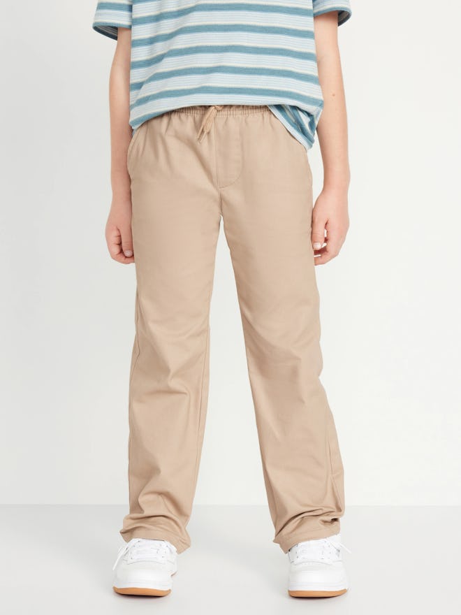 Chino pants for boys, the perfect base for easter 2024 outfits for kids.