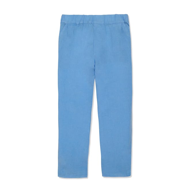 Della Blue Linen Kid Pants for easter 2024 outfits
