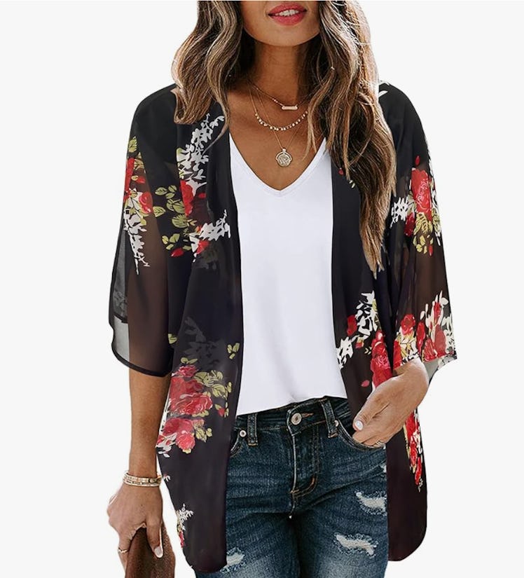 CHICGAL Floral-Print Cardigan