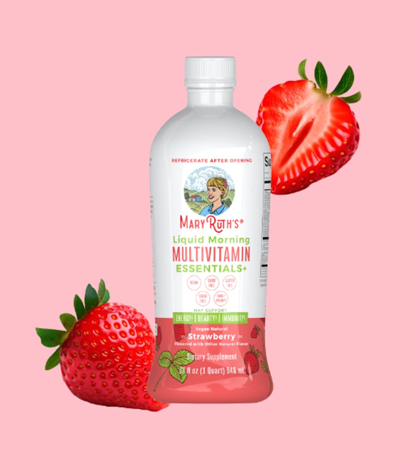 MaryRuth's Liquid Morning Multivitamin Essentials+, Strawberry, 32. Fl. Oz.