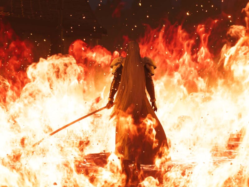 screenshot of Sephiroth in Final Fantasy 7 Rebirth