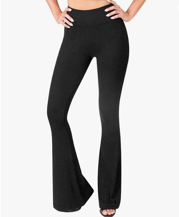 SATINA High Waisted Flare Wide Leg Leggings