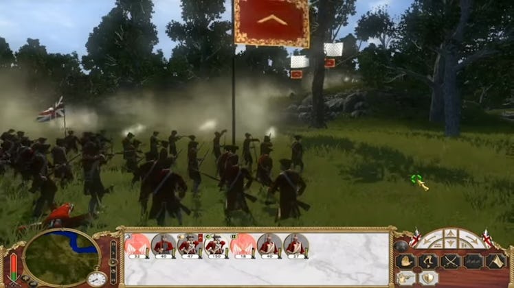 screenshot of riflemen in combat from Empire: Total War