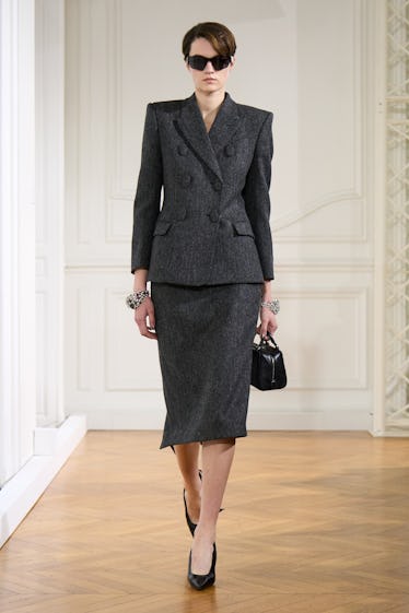 a look from givenchy fall 2024 shown at paris fashion week