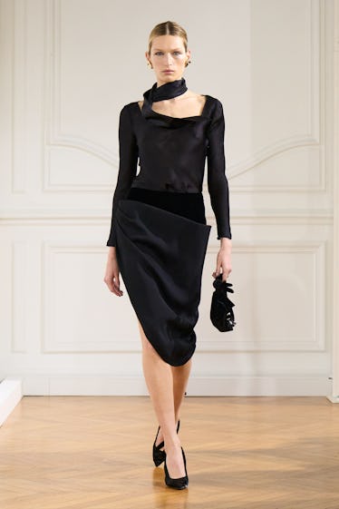 a look from givenchy fall 2024 shown at paris fashion week