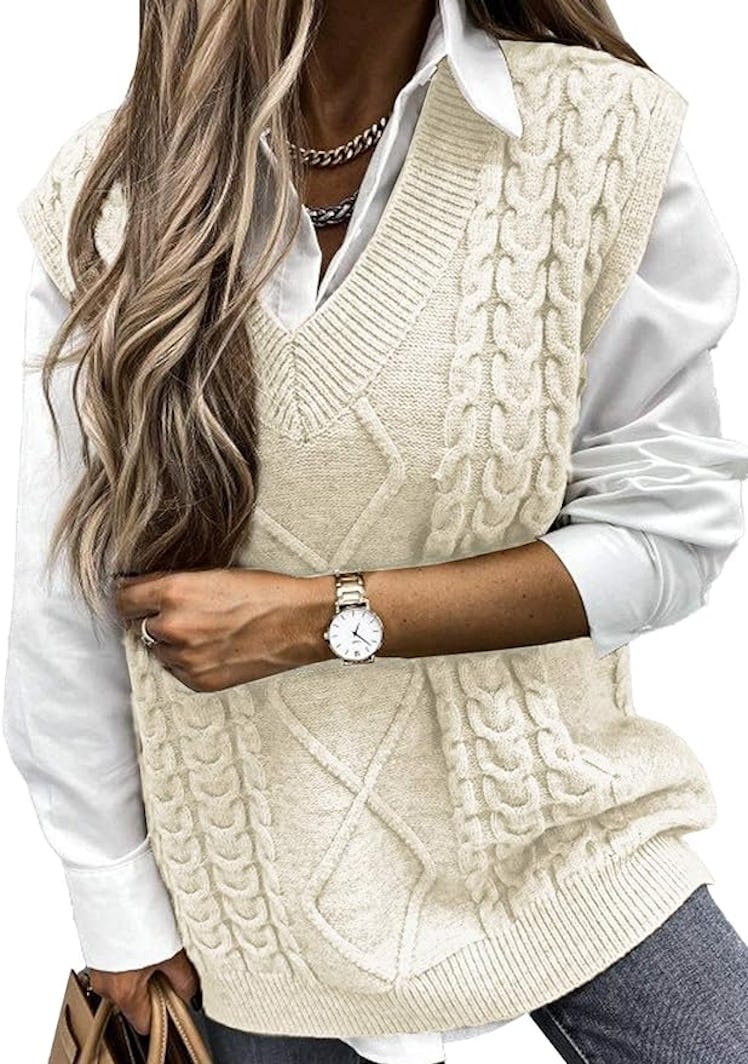 EVALESS Oversized Sweater Vest